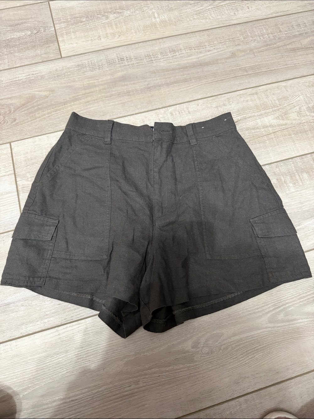 Hollister Black Women's Cargo Shorts with Patch Pockets